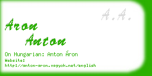aron anton business card