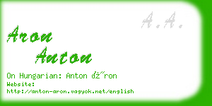 aron anton business card